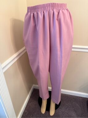 BonWorth Light Pink Elastic Waist Tapered Trousers